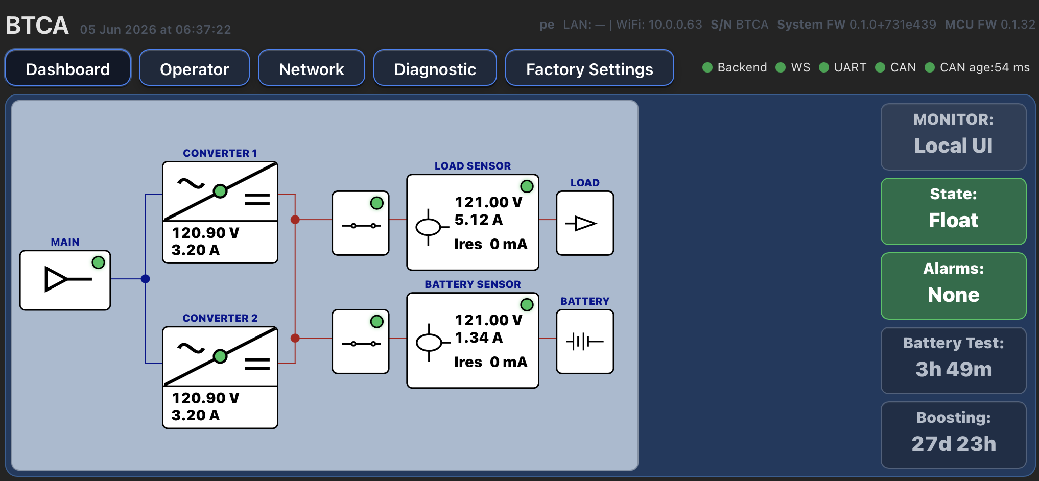 BTCA schematic with 2 converters